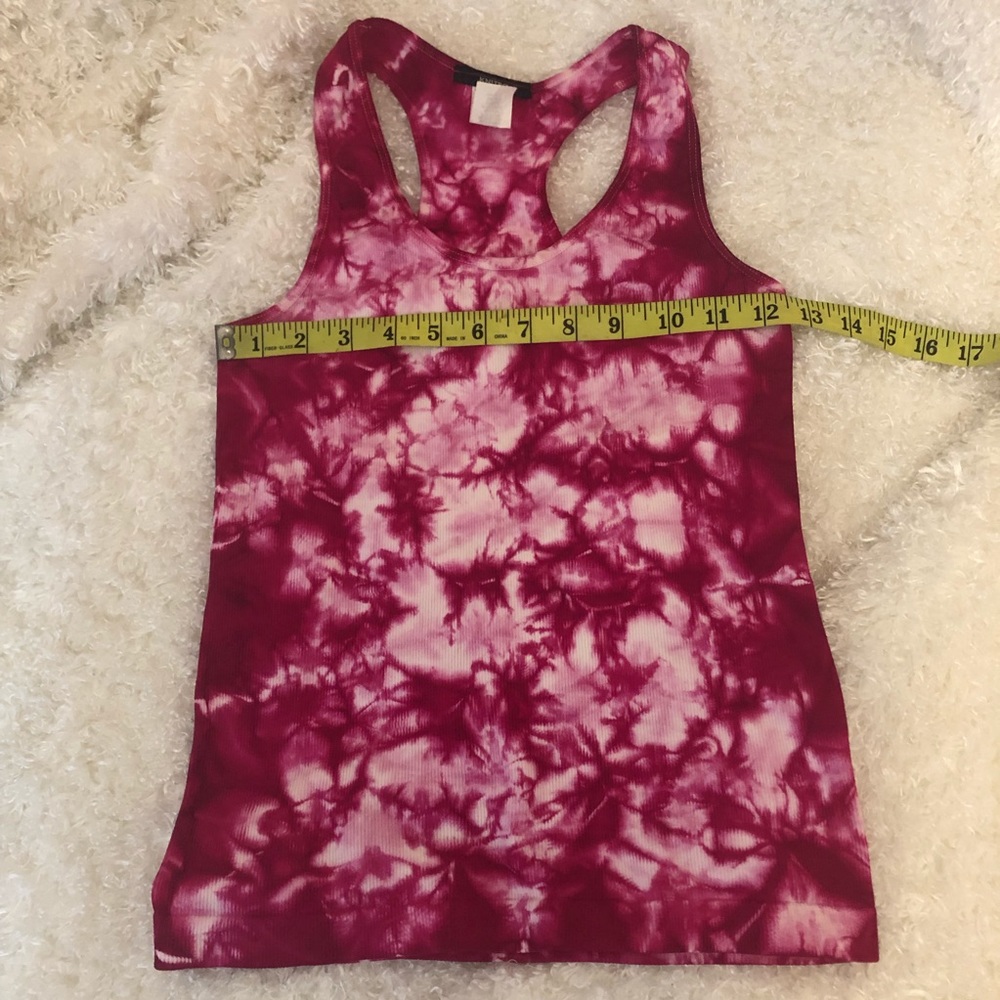 ❄️Sale❄️ Knitro Tie Dye Top magenta pink white ribbed one size - Picture 8 of 8